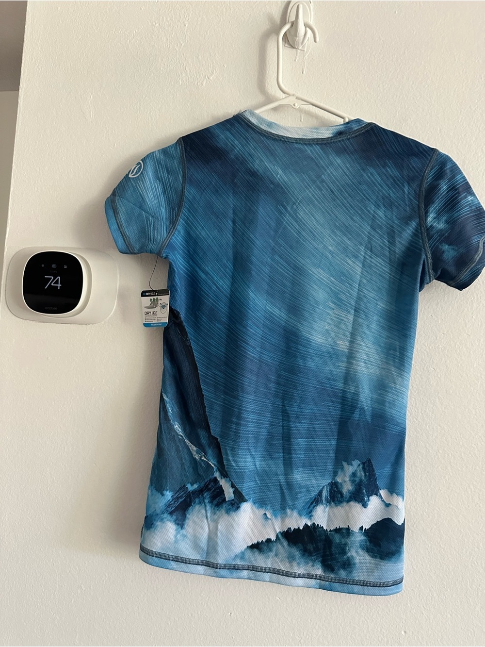 Inknburn Blue Mountain Print Short Sleeve Athletic Tee women XXS